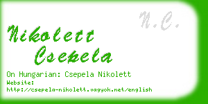 nikolett csepela business card